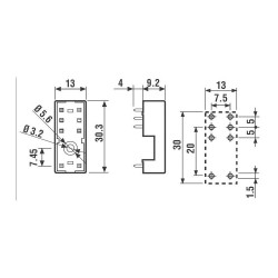 Support for printed circuit relay finder rlf4052 jr  international - 1