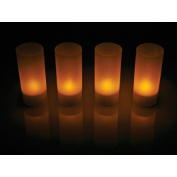 Set di 4 candele ricaricabili per illuminazione a led illuminazione decorativa xmcl13 basso consumo velleman - 1