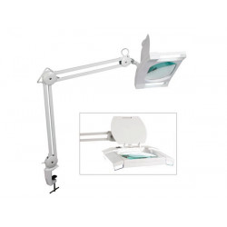 Lamp with magnifying glass 2 x 9w white