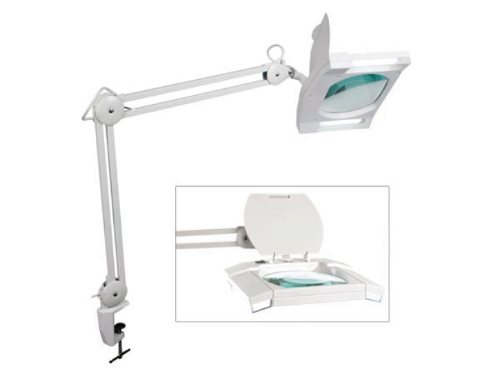 Lamp with magnifying glass 2 x 9w white velleman - 1