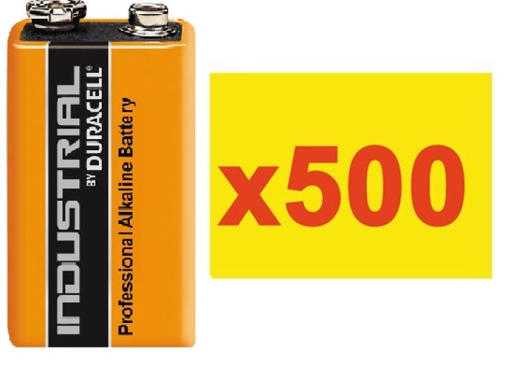 9v batteria elettrica (500 pezzi) lr22 alcalina 500ma hq 6lf22 am6 6lr61 1604a a1604 mn1604 522 4022 duracell - 1