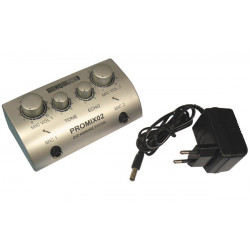 Mezclador de sonido mezclador de karaoke promix02 2 micro micrófono música partido velleman sonido velleman - 1