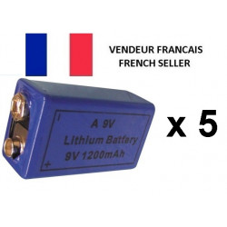 9v battery 1200ma lithium 6f22 6lf22 am6 1604a 6lr61 mn1604 a9v 522 a1604 4022 long duration (5 batteries) battery 9v lithium ba