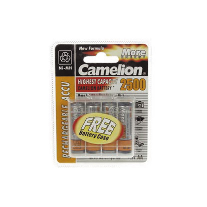 4 pile ricaricabile 1.2 vcc 205ma lr06 aa 4 batterie ricaricabile camelion nimh velleman - 1