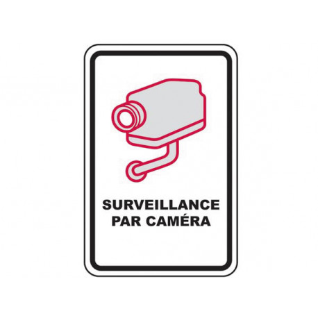Panneau avertissement videosurveillance plaque signalitique à visser  30x21cm signalisation camera