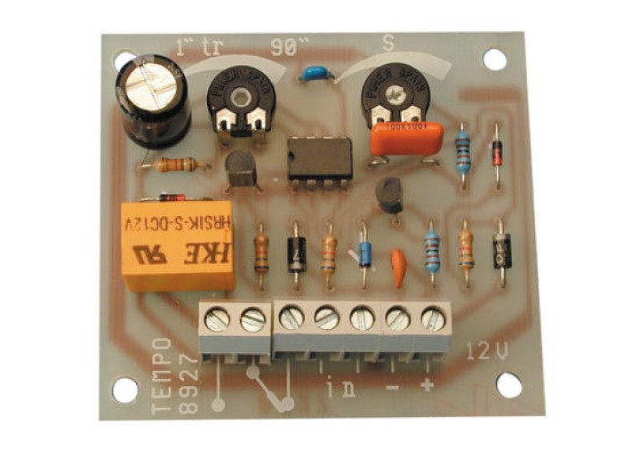 Electronic analyser electric module 12vdc from 0 to 90 seconds time lapse relay and 12vdc 3i - 1