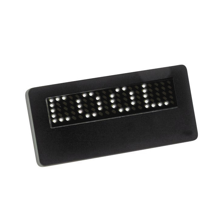 Programmabile distintivo led bianco 19 x 5 a matrice di punti 118 caratteri del display carta mml4w velleman - 1