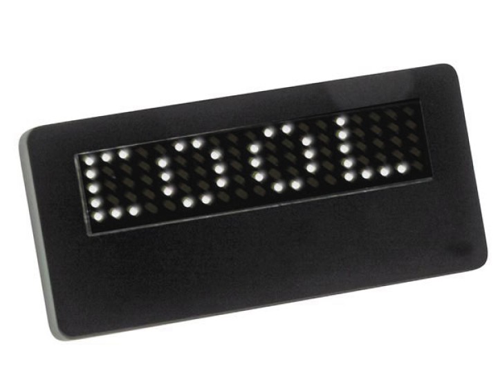 Programmabile distintivo led bianco 19 x 5 a matrice di punti 118 caratteri del display carta mml4w velleman - 1
