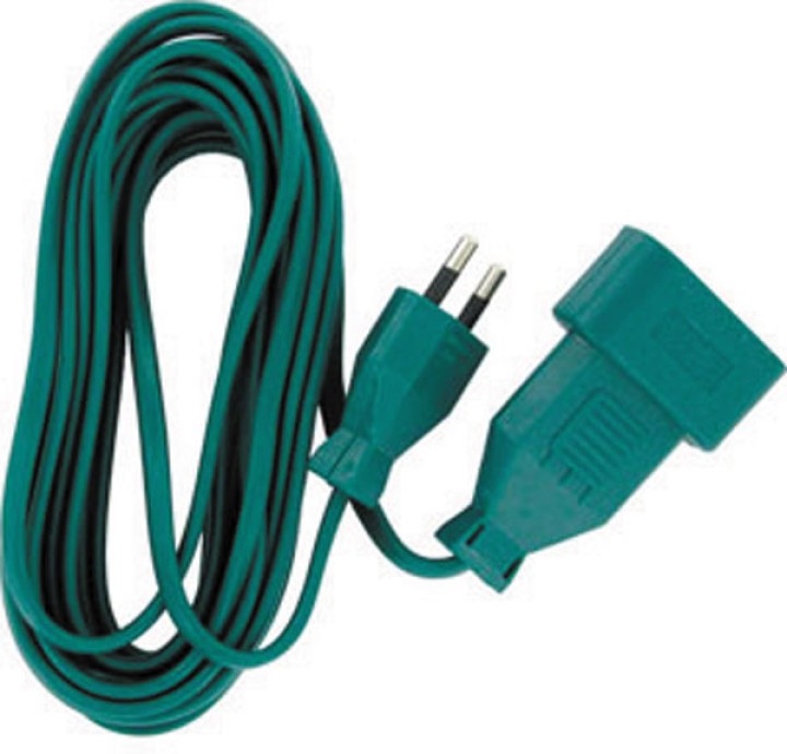 Prolongador alargado electrico verde 5m en 2x0.75mm² 6a el35171 v cen - 1