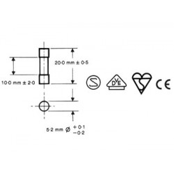 5 x 20mm glass fuse 30a 250v protection (1 pcs) for voltage converter c2203k jr international - 1