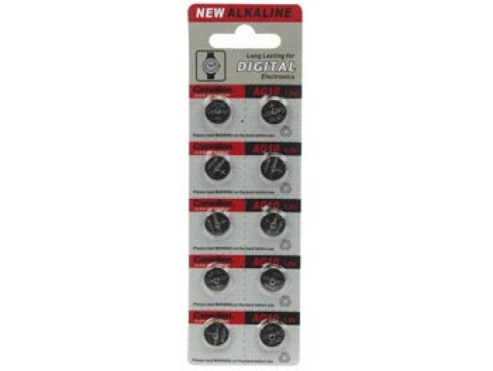 Watch battery 1.5v 68mah lr1130 ag10 (10 pcs) velleman - 1