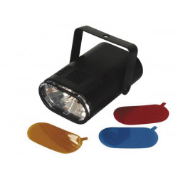 Mini strobe 25w with 3 interchangeable colour filters velleman - 1