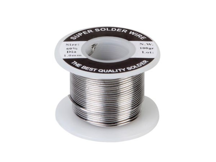 Saldatura rotolo 100gr Sn 60% Pb 40% 1mm 100g core tin resina ferro saldatrice konig - 1