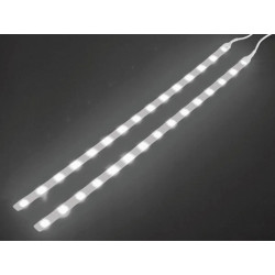Illuminazione nastro adesivo 12v doppia 2 x 1,4 w led bianco 40 centimetri 2x15 chlsw1 pulsante on / off della luce velleman - 3