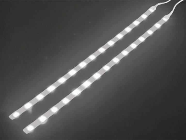 Doble cinta autoadhesiva con leds 12vdc color blanco con interruptor on off velleman - 3