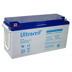 Bateria recargable 12v 150ah 150a ucg150 12 solar eolico acu plomo gel acumulador estanco impermeable ultracell - 1