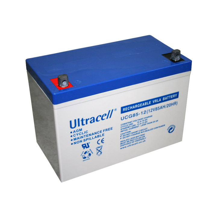 Batteria ricaricabile 12v 80a 80ah 82a 85a 85ah accu solare accumulatore piombo accu golf eolico ultracell - 1