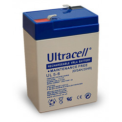 Batteria ricaricabile 6vcc 5ah pile ricaricabili pile a secco accumulatore piombo batterie da ricaricare ultracell - 1