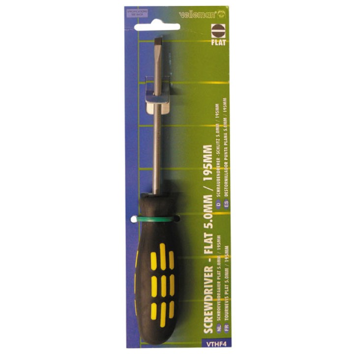 1 schraubendreher schlitz 5.0mm 195mm velleman - 1