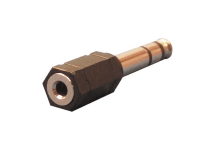 Adaptador de clavija jack macho ø6.35 hacia hembra ø3.5 adaptador convertidor cen - 1