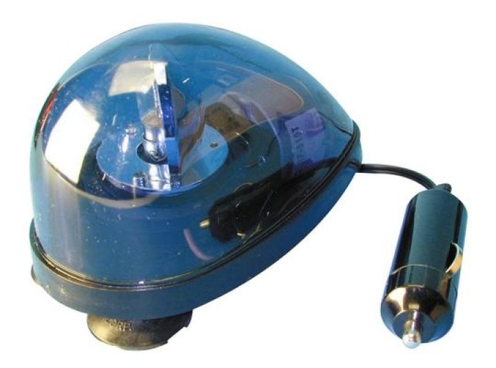 Girofaro a ventosa 12vcc 5w blu dl60 girofari elettrici a ventosa colore blu jr  international - 3