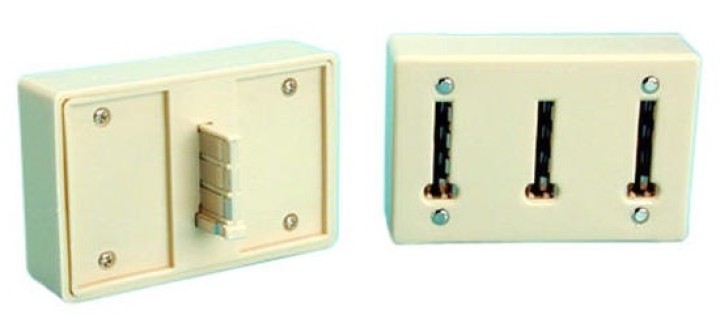 Clavija multiple telefono ylfr19 (permite la conexion de 3 conectores telefonicos a una clavija telefonica) clavijas avisden - 1