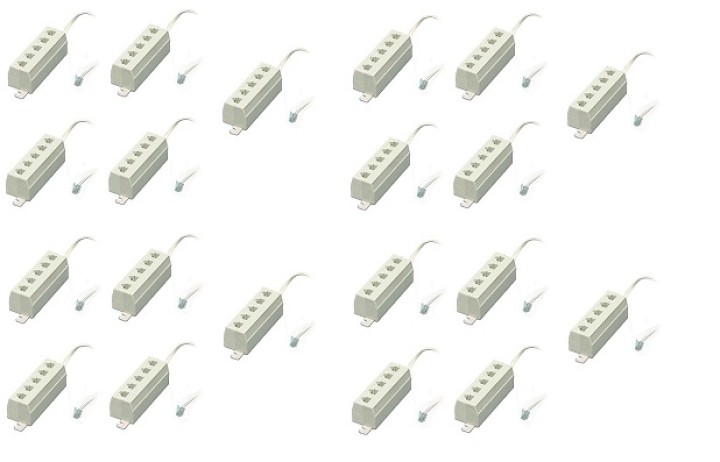 20 X Streifen telefon rj11 rj11 stecker auf 5 female-0030 steckdose telefonkabel jr international - 1