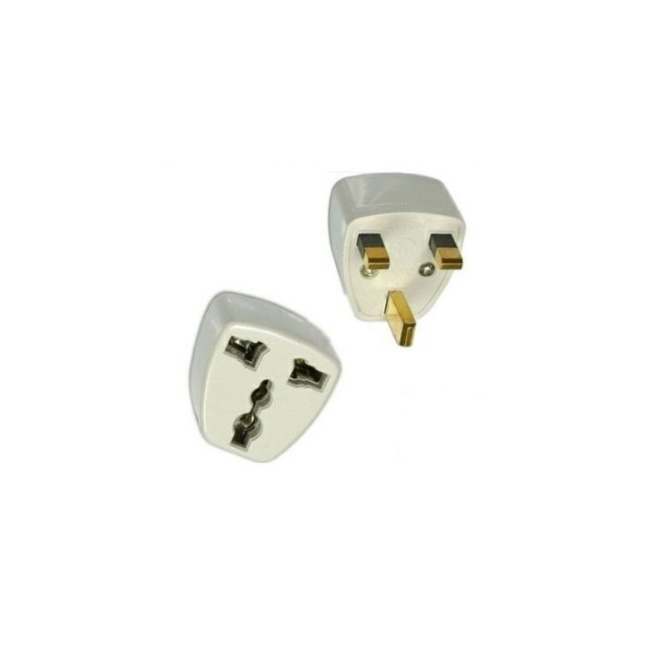 Adaptador electrico enchufe europeo hacia enchufe ingles lle929 adaptador convertidor jr international - 1
