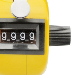 Contador metal amarillo de visitas manual personas mercancias cuenta de 0 a 9999 jr international - 3