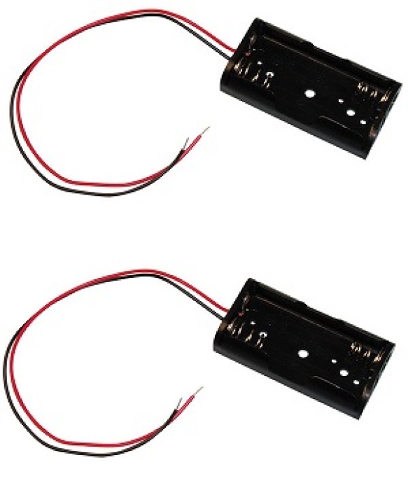 2 X Acoplador 2 pilas r6 con hilos aa am3 lr6 15a e91 mn1500 815 4006 boitier coffre boite 2 accu jr international - 1