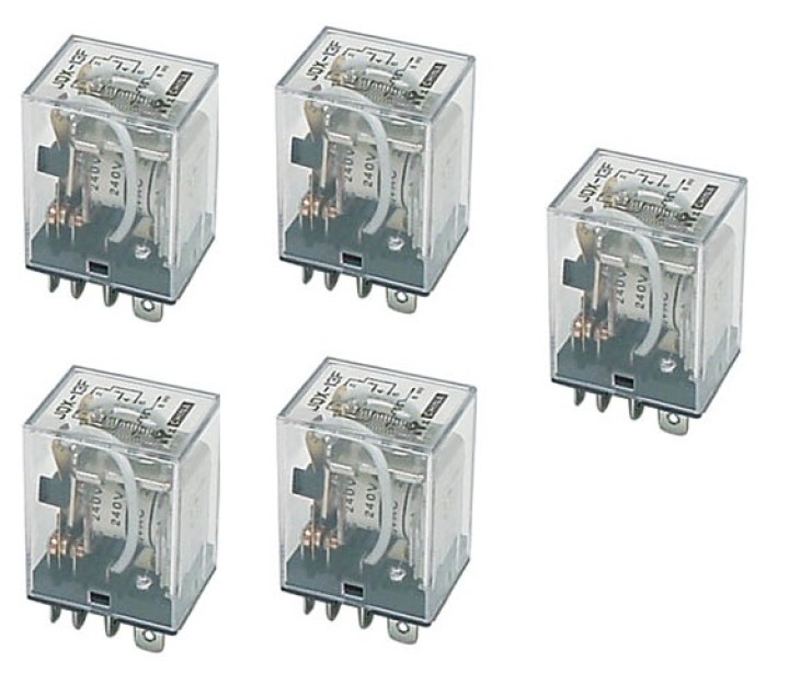 5 X Relè di potenza 24v 10a 220v 24vdc 230vac 2 x vr10hd242c resto lavoro velleman jr international - 3
