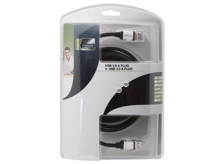 Cable USB 3.0 USB para conectar un enchufe USB A pac604t025 2.5m profesional velleman - 1