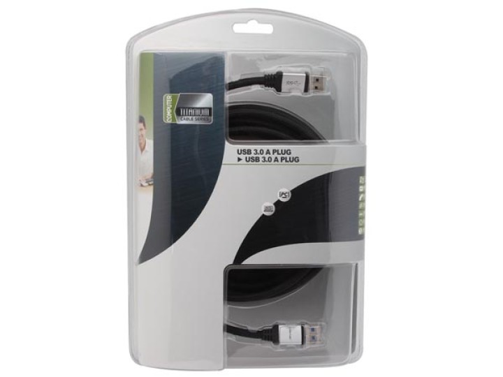 USB cable 3.0 usb plug to to usb plug with professional cord 5m pac604t050 velleman - 1