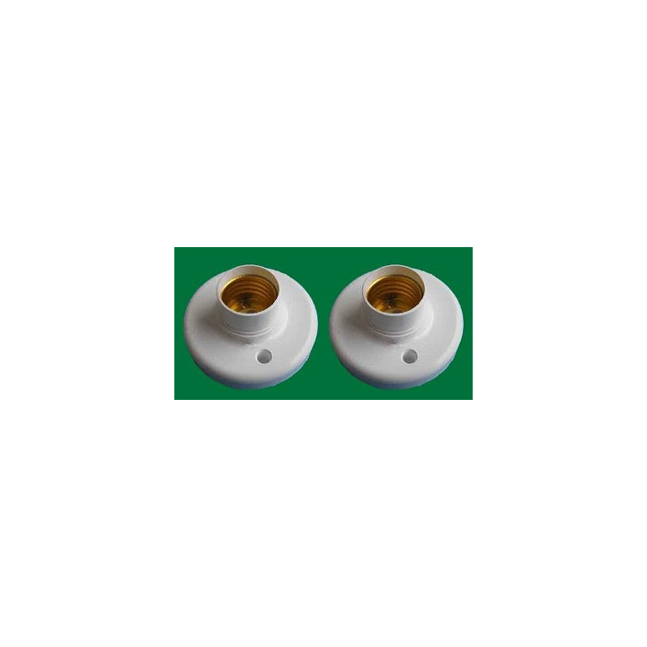 2 X E27 12v 24v socket plastic light lamp holder base ac220v 6a 48v 220v lampholder jr international - 1