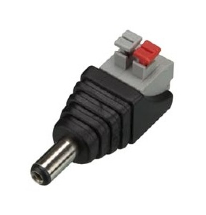 Clavija de alimentación 2.1 mm macho a 2 primavera conexión pin 5 PC cd032 jr international - 1