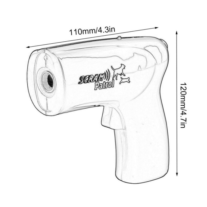 Scram Patrol Ultrasonic Dog Repeller Chaser Stop Barking Attack Animal Protecton jr international - 6