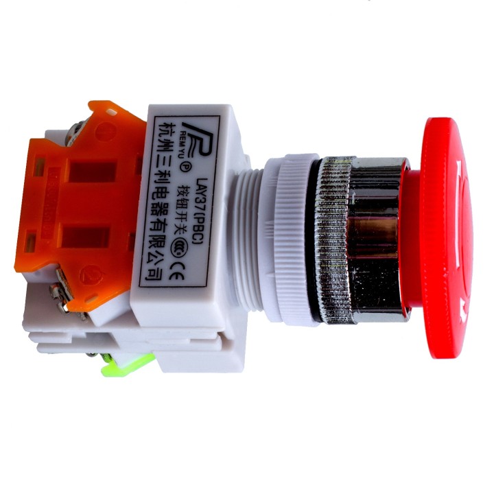 Emergency stop button no nf punch diameter 22 mm for bpr22 boit1 security anti agressio jr international - 2