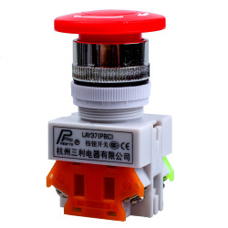 Emergency stop button no nf punch diameter 22 mm for bpr22 boit1 security anti agressio jr international - 3