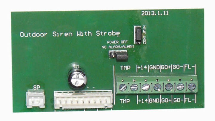 Circuit de sirene autoalimentee sa120n BS-1 alarme sonore securite jr international - 1