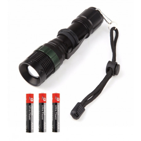 600lm 3w led flashlight zoomable 3 modes aluminum lighting cree q5 zoom jr international - 1