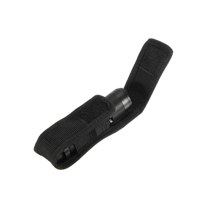 Nylon holster holder belt pouch case for led flashlight torch light black HICA 