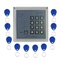 Home Security RFID Proximity Entry Türschloss Access Control System mit 10pcs RFID Keys Key Fob jr international - 10