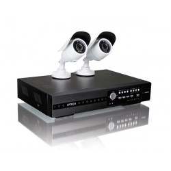 Full hd video security system 4 channels 2 ir cameras push video and status ivs cctvpromt1 velleman - 2