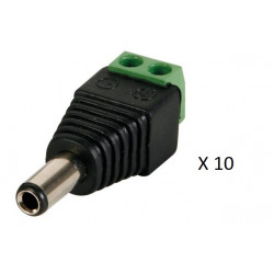 5.5 x 2.1mm enchufe de CC a los tornillos de conexión macho 5 PC CD022 jr international - 1