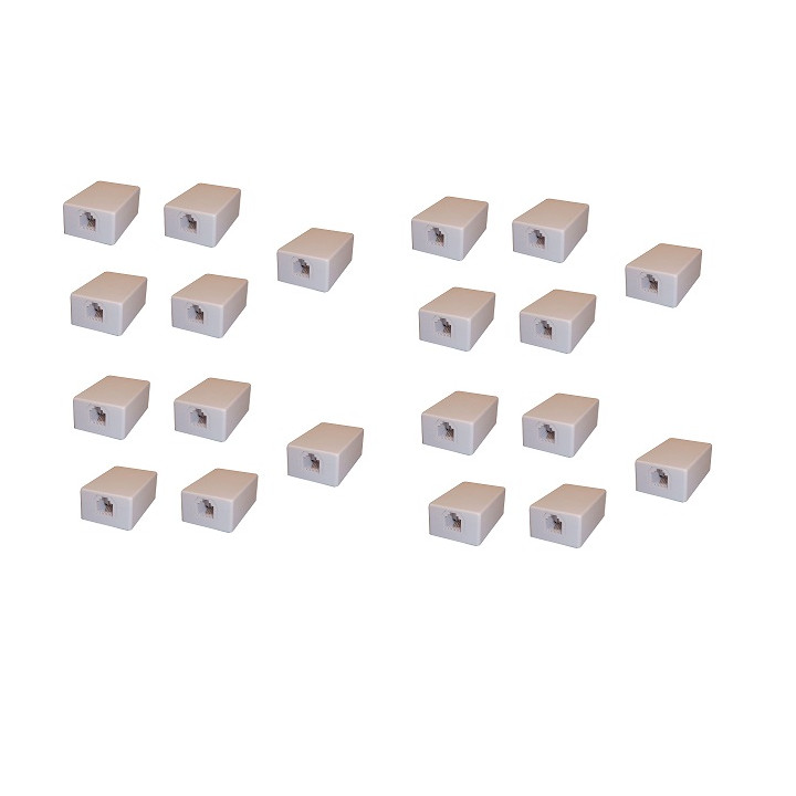 20 X Telefonische anschlussdose modular rj11 6p4c telefonische anschlussdose jr international - 1
