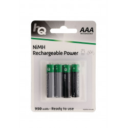 4 NiMH-Akku AAA 1,2V 950mAh Blister von 4 Batterien HQHR03-950 / 4B nedis - 3
