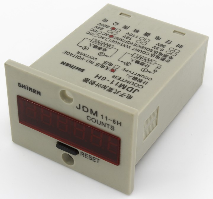 Jdm11-6h elettronici capitalizzazione contatore 12v dc digit intera counting jr international - 3