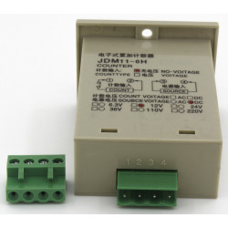 Jdm11-6h electronic contador acumulador 12v dc digit display largo conteo jr international - 5