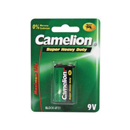 Zinco carbonio batteria 9v 400mah verde blocco e 6f22c camelion verde 6lf22 am6 6lr61 1604a 522 mn1604 velleman - 1