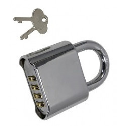 Combination padlock 50mm 4-digit code number slkc50 figure opening a secured lock closure abus - 1